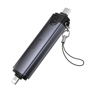 Hoco 3-in-1 USB-C and Lightning Card Reader for Phones and Tablets
