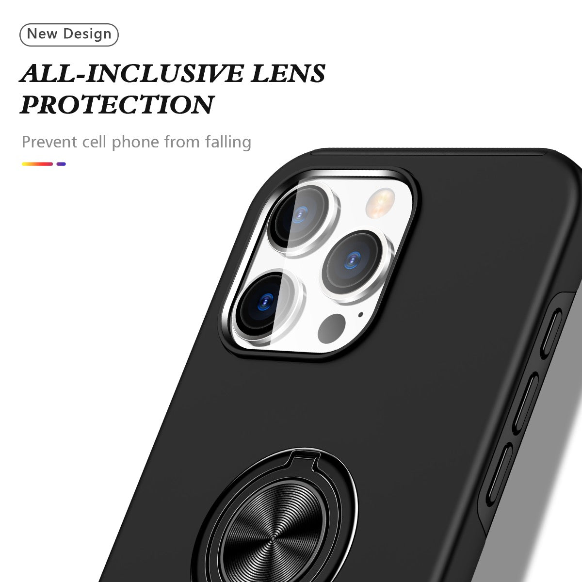 Blacktech Samsung Galaxy A57 Slim Style Magnetic Ring Stand Case