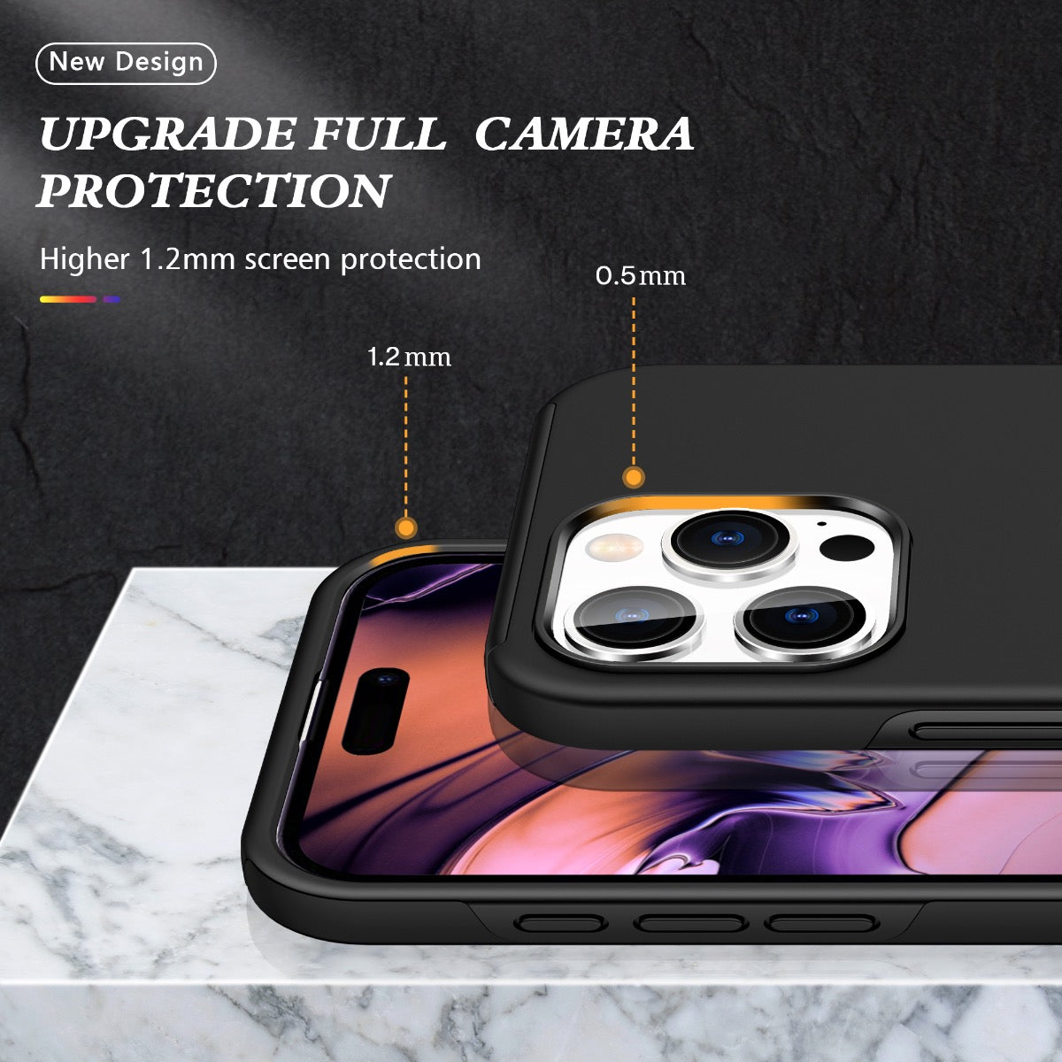 Blacktech Samsung Galaxy A57 Slim Style Magnetic Ring Stand Case