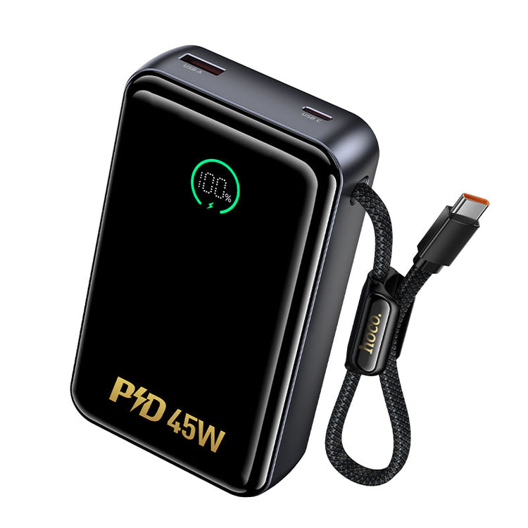 Hoco 20000mAh Power Bank PD45W Fast Charging High Capacity with Built-In Cable Q54