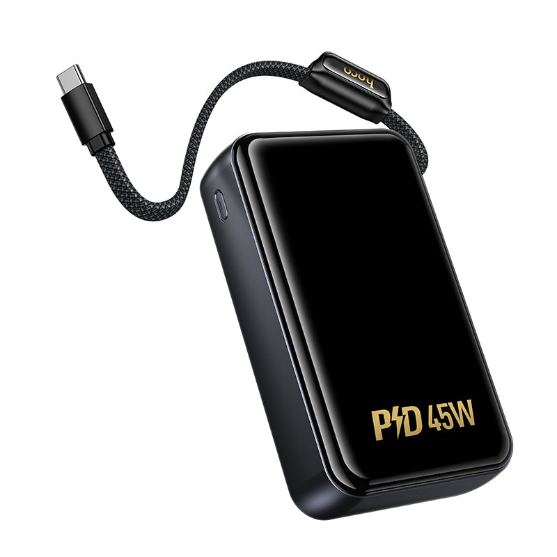 Hoco 20000mAh Power Bank PD45W Fast Charging High Capacity with Built-In Cable Q54