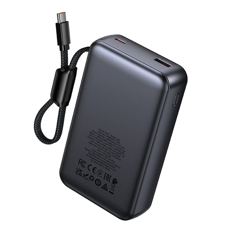 Hoco 20000mAh Power Bank PD45W Fast Charging High Capacity with Built-In Cable Q54