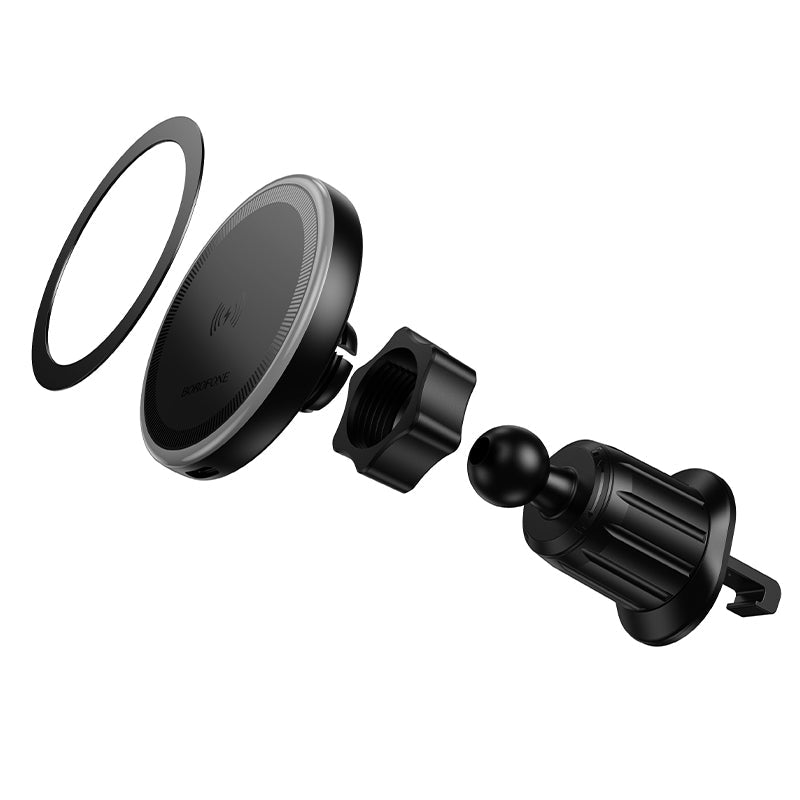 Borofone 15W Magnetic Wireless Fast Charging Car Holder for Air Vent