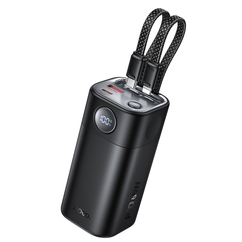 Hoco 20000mAh Power Bank 65W PD CCC Certified Fast Charging Two Built-In Cables Q59