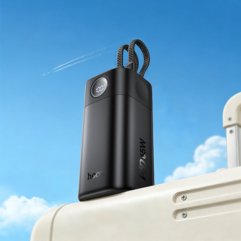 Hoco 20000mAh Power Bank 65W PD CCC Certified Fast Charging Two Built-In Cables Q59