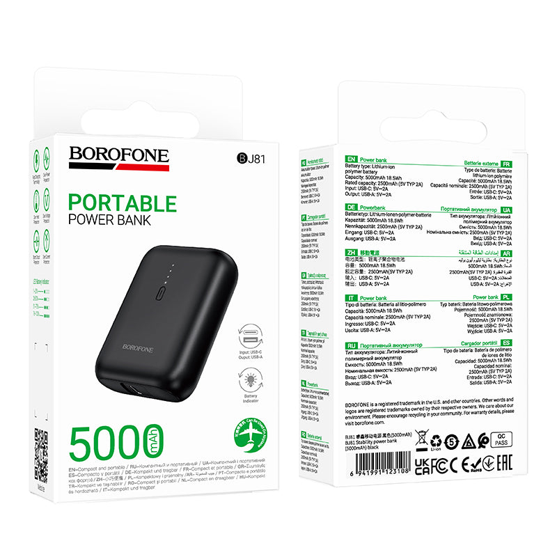BOROFONE 5000mAh Portable Power Bank 10W Phone Charger