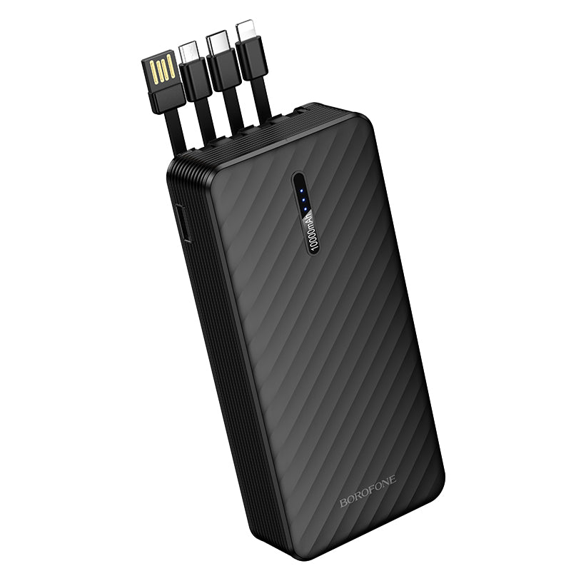Borofone 20000mAh Power Bank with 4 Built-In Cables Portable Charger