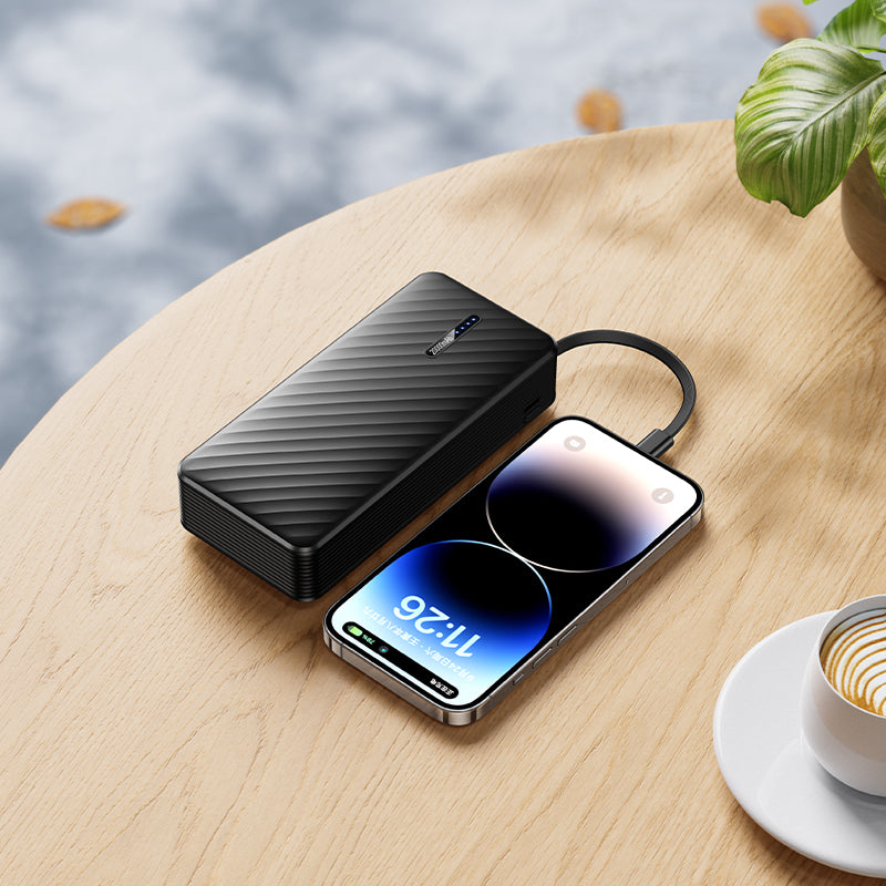 Borofone 20000mAh Power Bank with 4 Built-In Cables Portable Charger