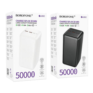 Borofone 50000mAh Power Bank 22.5W QC3.0 PD20W Dual USB and USB-C Fast Charging BJ80C