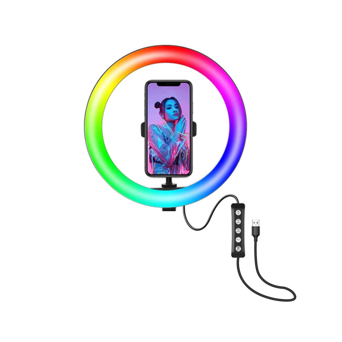 Blacktech 12 Inch Desktop RGB Ring Light Streaming Light Adjustable Brightness S12