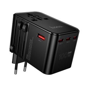Hoco 100W GaN Fast Charger 3-Port USB-C 1-Port USB-A Universal Wall Charger DC152