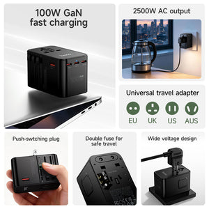 Hoco 100W GaN Fast Charger 3-Port USB-C 1-Port USB-A Universal Wall Charger DC152