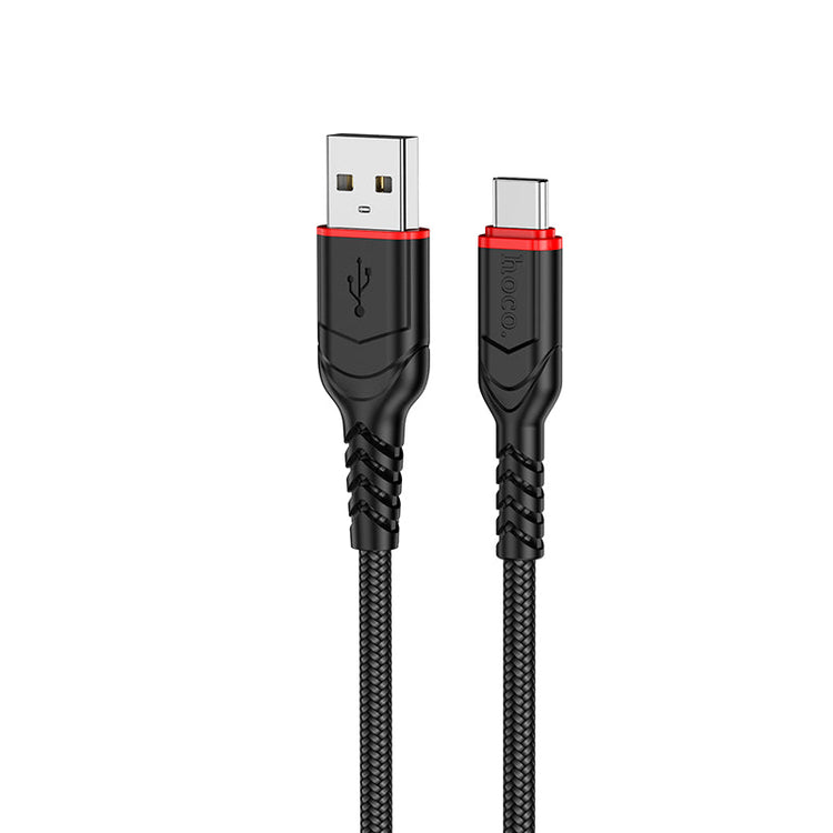 Hoco Micro USB Braided Charging Data Cable with 2.4A Fast Charging, 100cm