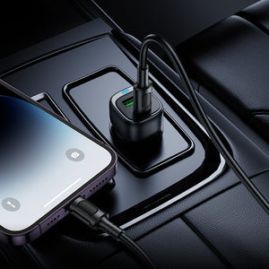 Borofone PD38W Dual Port Car Charger Set with USB-C to Lightning Cable