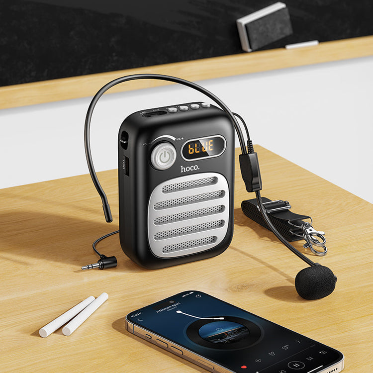 Hoco Bluetooth Speaker with Wired Microphone for Karaoke and Parties