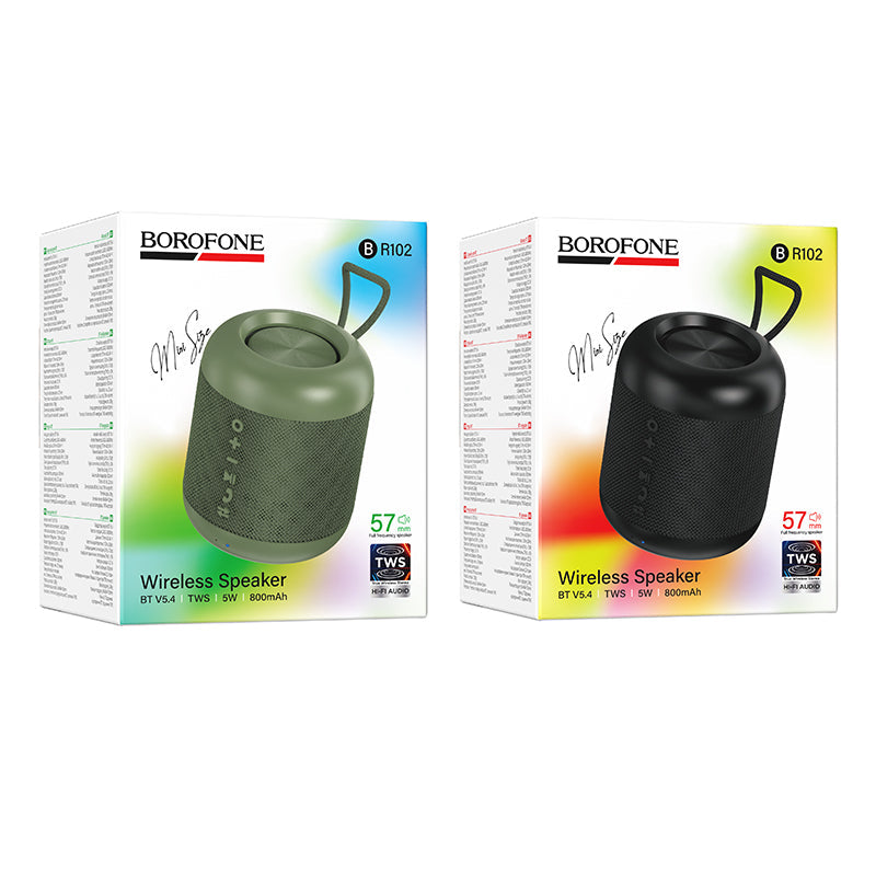 Borofone 5W Portable Bluetooth Speaker with USB-C Charging and TWS Pairing