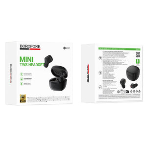 Borofone True Wireless Bluetooth Earbuds with Charging Case and Comfortable Fit