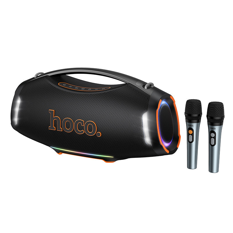 Hoco High-Power Bluetooth Speaker with 2 Wireless Microphones for Karaoke Parties