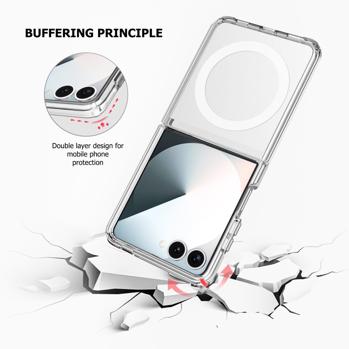 Blacktech Samsung Galaxy Z Flip 8 Stay Clear MagSafe Magnetic