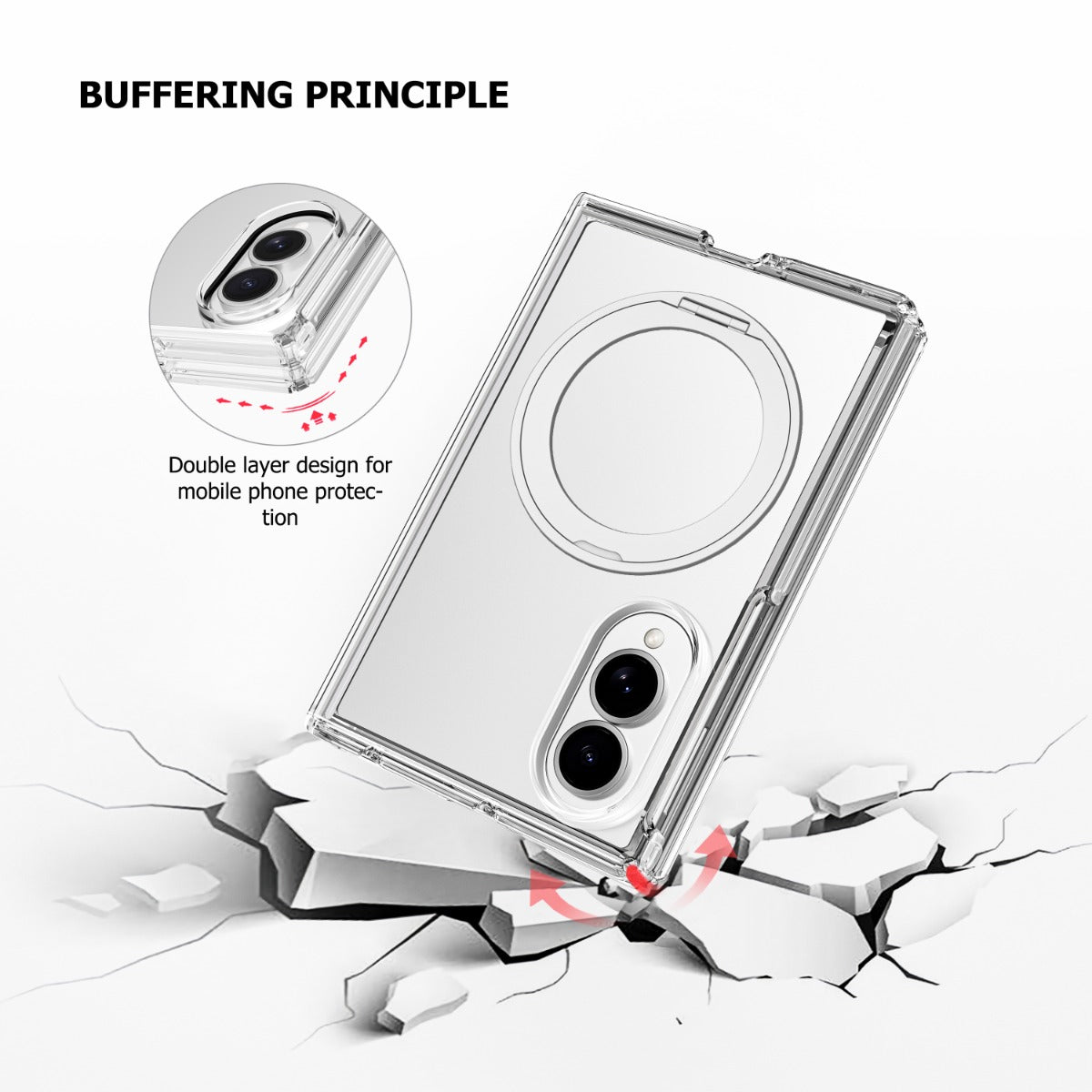 Blacktech Samsung Galaxy Z Fold 8 Stay Clear Ring MagSafe Magnetic