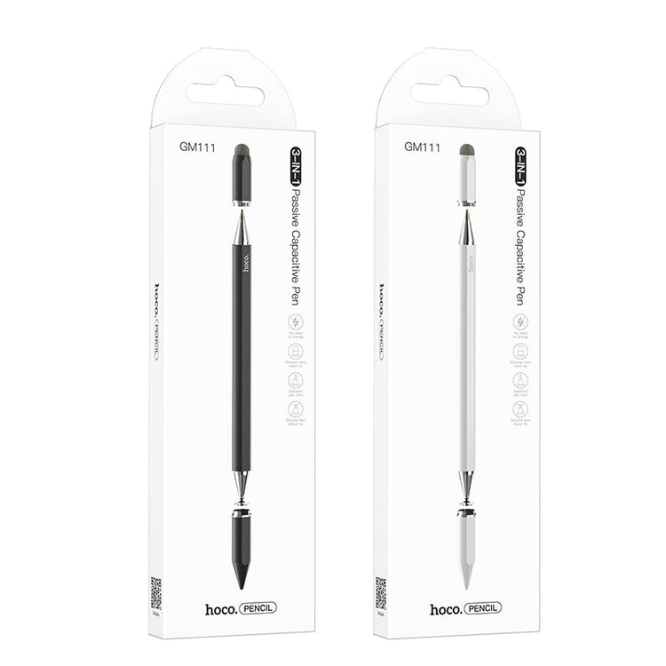 Hoco 3-in-1 Passive Capacitive Stylus Pen with Interchangeable Tips