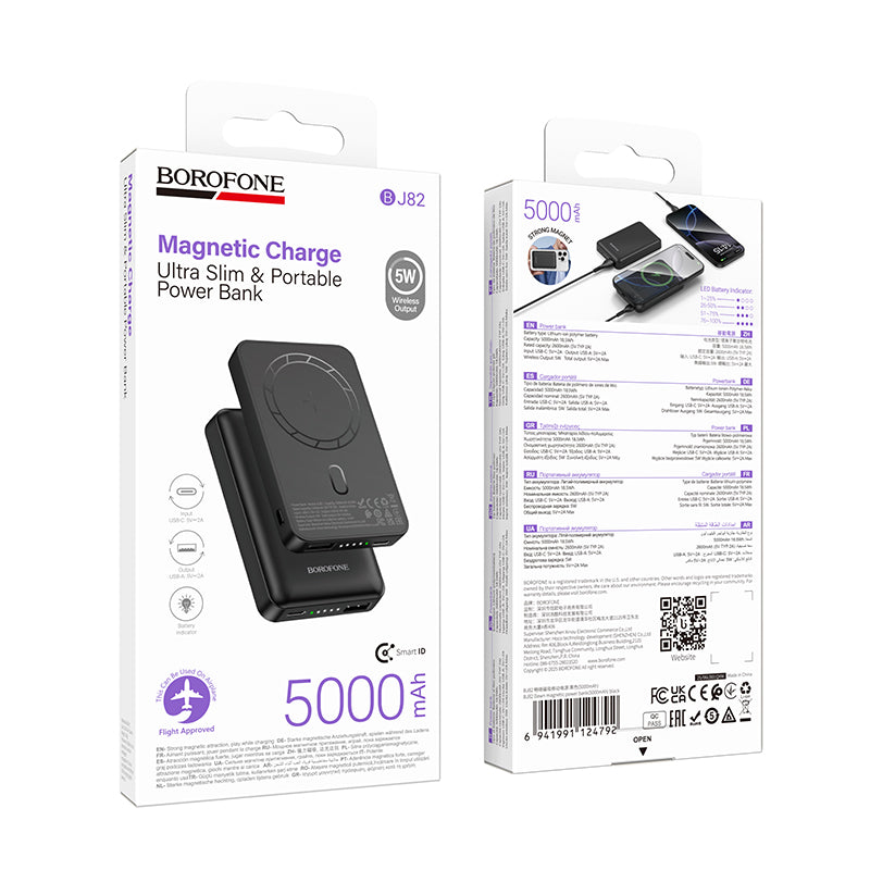 BOROFONE 5000mAh Magnetic Power Bank Portable Phone Charger