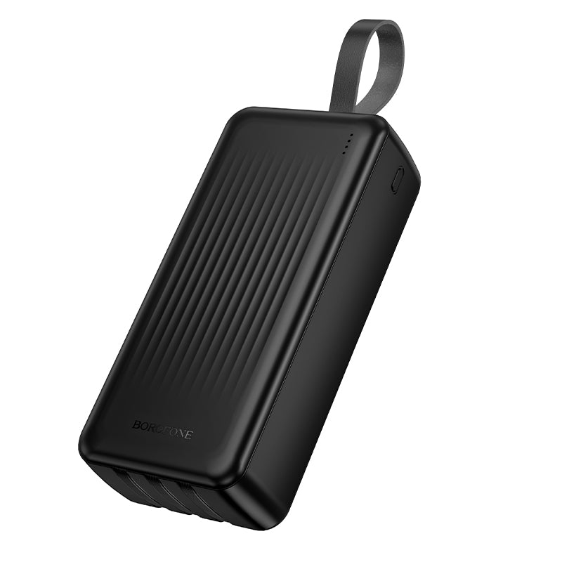 BOROFONE 30000mAh Power Bank with 3 Built-In Cables Fast Charging Portable Charger