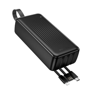 BOROFONE 30000mAh Power Bank with 3 Built-In Cables Fast Charging Portable Charger