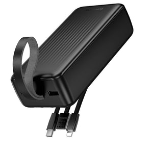 BOROFONE 30000mAh Power Bank with 3 Built-In Cables Fast Charging Portable Charger