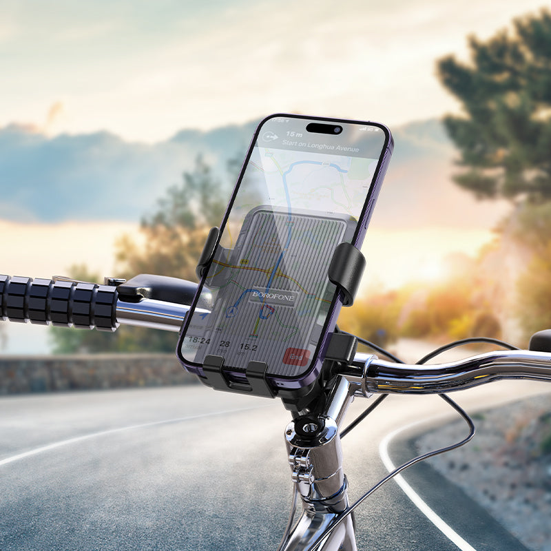 Borofone Universal Motorcycle and Bicycle Phone Holder with Secure Grip