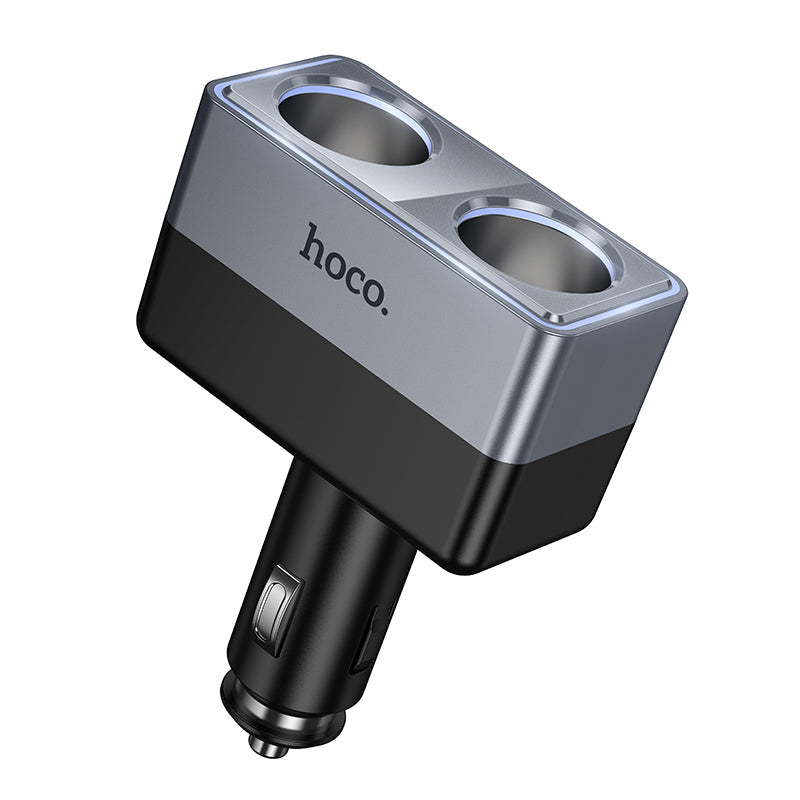 Hoco Dual Cigarette Lighter Car Charger Splitter for Two Devices