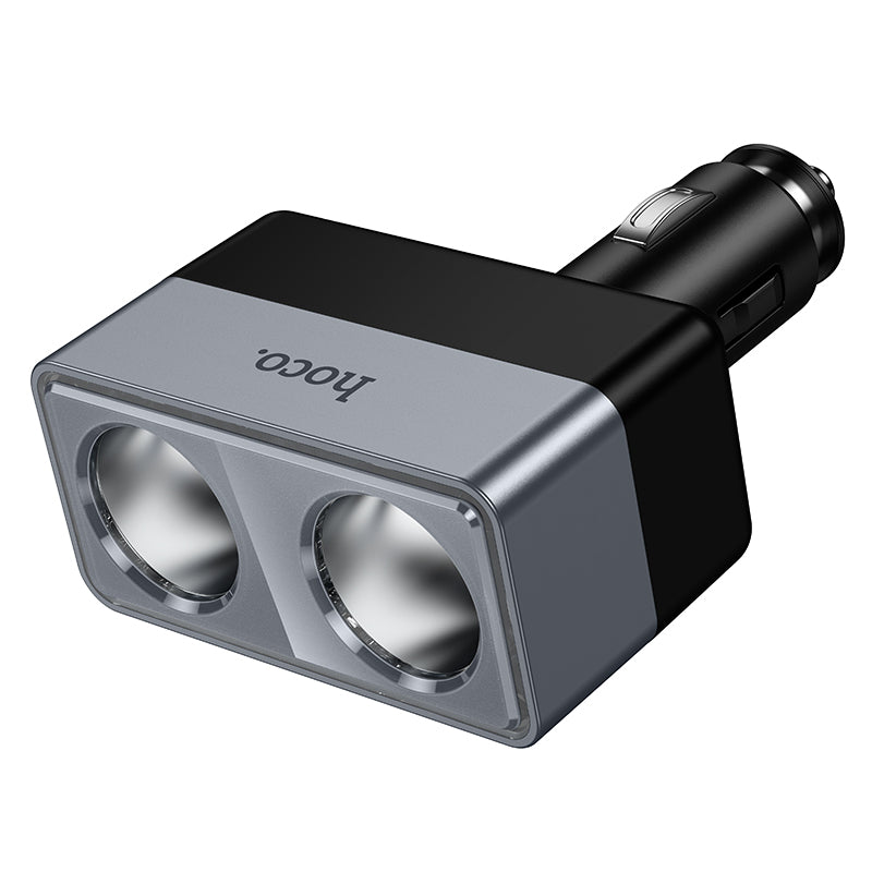 Hoco Dual Cigarette Lighter Car Charger Splitter for Two Devices