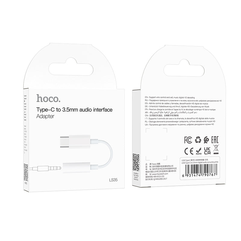 Hoco USB-C to 3.5mm Digital Audio Converter with Microphone Support