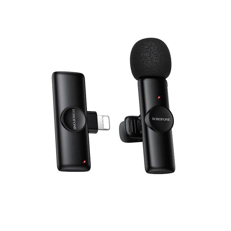 Borofone Wireless Clip-On Lavalier Microphone with USB-C Connector for Video Recording