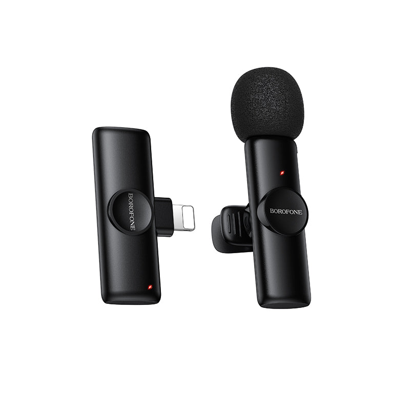 Borofone Wireless Clip-On Lavalier Microphone with USB-C Connector for Video Recording