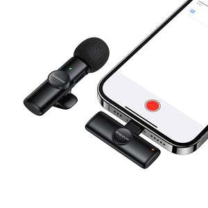 Borofone Wireless Clip-On Lavalier Microphone with USB-C Connector for Video Recording