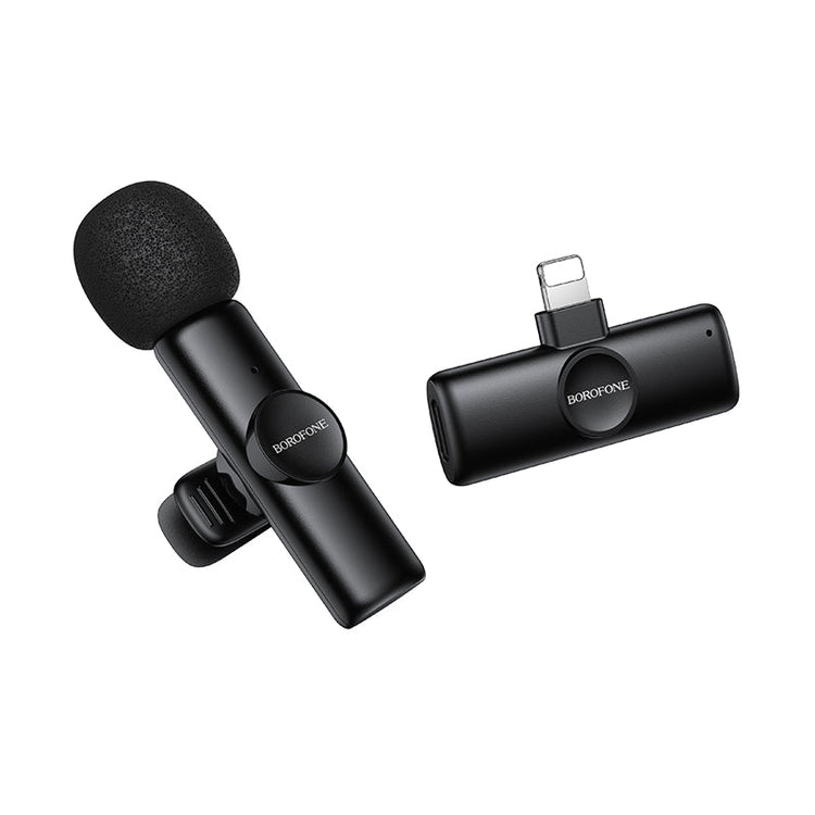 Borofone Wireless Clip-On Lavalier Microphone with USB-C Connector for Video Recording