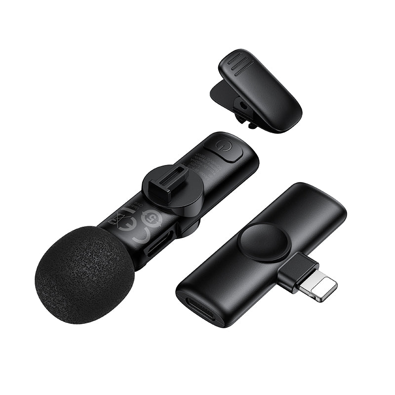 Borofone Wireless Clip-On Lavalier Microphone with USB-C Connector for Video Recording