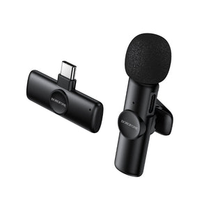 Borofone Wireless Clip-On Lavalier Microphone with USB-C Connector for Video Recording