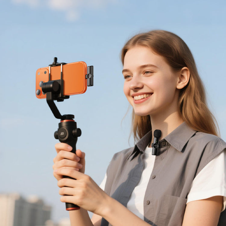 Borofone Wireless Clip-On Lavalier Microphone with USB-C Connector for Video Recording