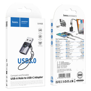 Hoco USB-A Male to USB-C Female USB 3.0 Adapter for Chargers and Cables