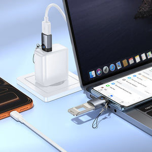 Hoco USB-C Male to USB-A Female OTG Adapter for Phones and Tablets