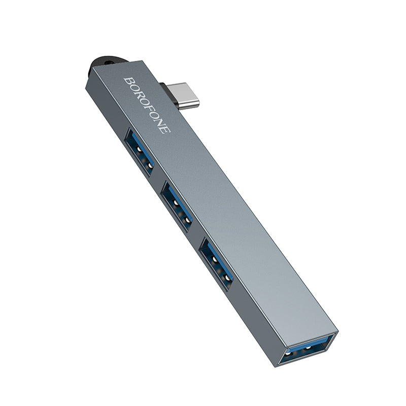 Borofone 4-in-1 USB-C Hub with 3x USB 2.0 and USB 3.0 Ports for USB-C Devices