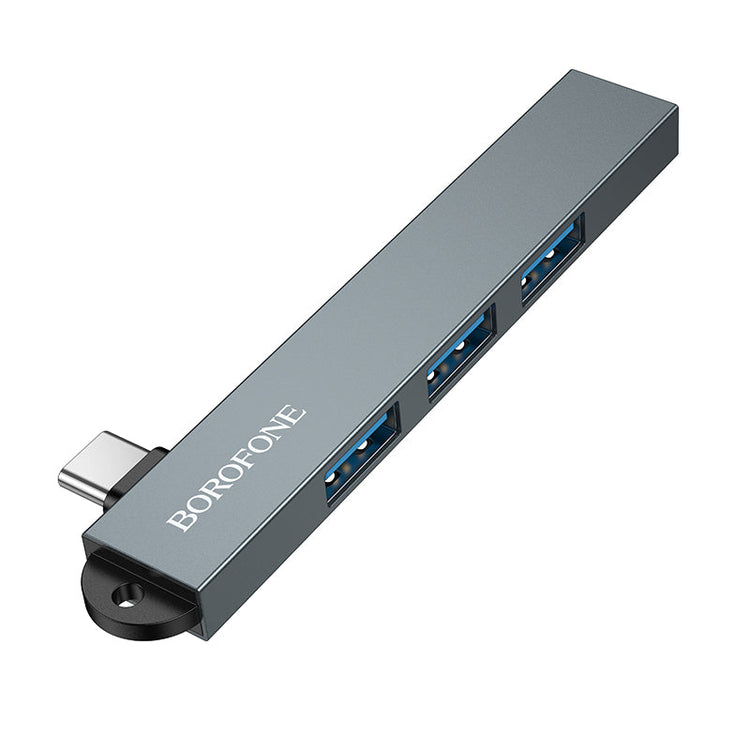 Borofone 4-in-1 USB-C Hub with 3x USB 2.0 and USB 3.0 Ports for USB-C Devices