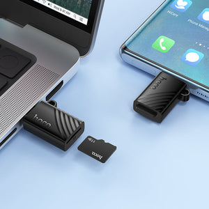 Hoco Mini TF Card Reader with USB-A, USB-C or Lightning Connector