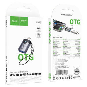 Hoco Lightning Male to USB-A Female OTG Adapter for iPhone and iPad