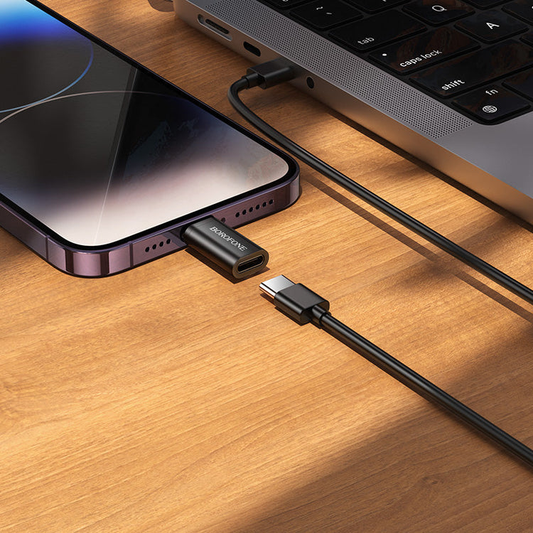 Borofone Lightning to USB-C OTG Adapter with USB 2.0 Data Transfer