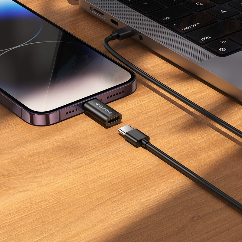 Borofone Lightning to USB-C OTG Adapter with USB 2.0 Data Transfer