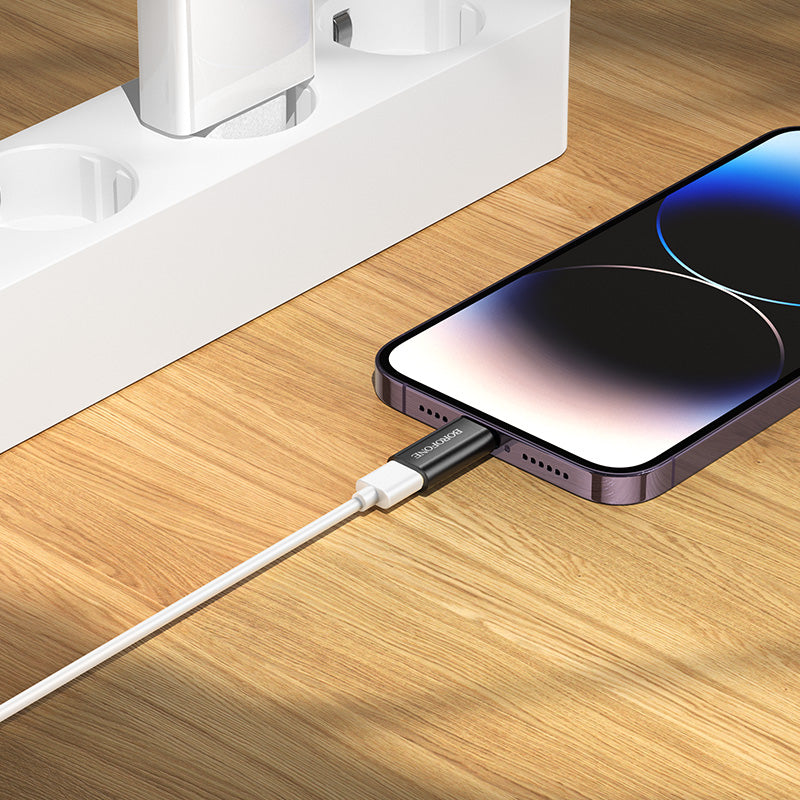Borofone Lightning to USB-C OTG Adapter with USB 2.0 Data Transfer
