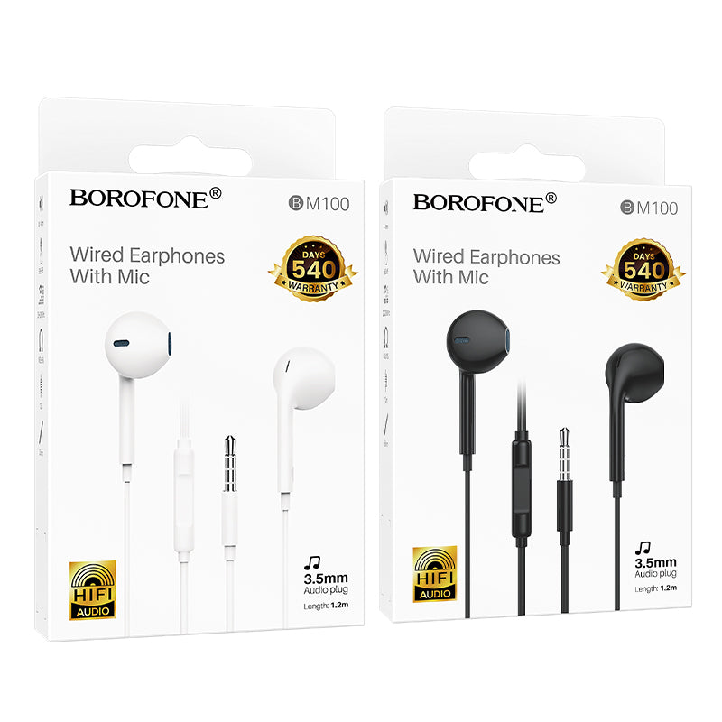Borofone Universal 3.5mm Wired Earphones with Microphone and Volume Control